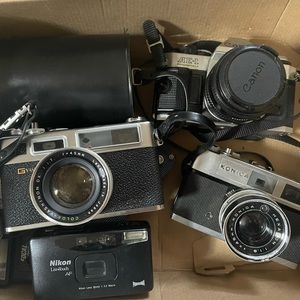 Box of Film Cameras
